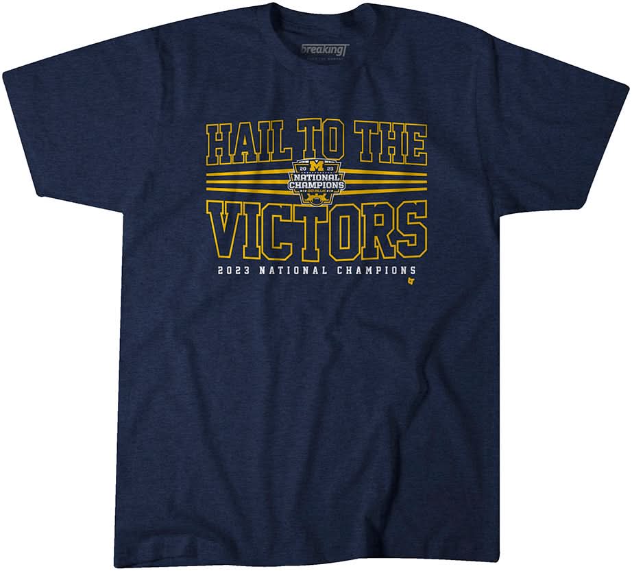 Michigan Football: Hail to the Victors National Champions 2023 Adult T-Shirt
